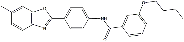 3-butoxy-N-[4-(6-methyl-1,3-benzoxazol-2-yl)phenyl]benzamide Struktur