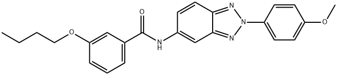 3-butoxy-N-[2-(4-methoxyphenyl)-2H-1,2,3-benzotriazol-5-yl]benzamide Struktur