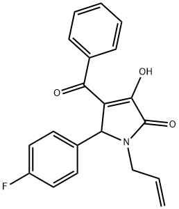 1-allyl-4-benzoyl-5-(4-fluorophenyl)-3-hydroxy-1,5-dihydro-2H-pyrrol-2-one Struktur