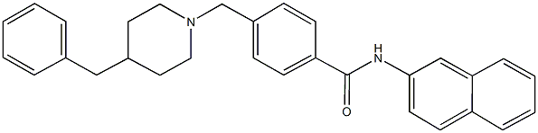 4-[(4-benzyl-1-piperidinyl)methyl]-N-(2-naphthyl)benzamide Struktur