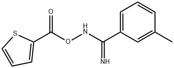 3-methyl-N'-[(2-thienylcarbonyl)oxy]benzenecarboximidamide Struktur