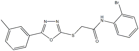 N-(2-bromophenyl)-2-{[5-(3-methylphenyl)-1,3,4-oxadiazol-2-yl]sulfanyl}acetamide Struktur