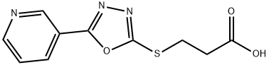 3-[(5-pyridin-3-yl-1,3,4-oxadiazol-2-yl)sulfanyl]propanoic acid Struktur