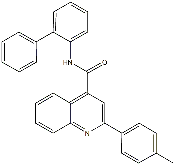 N-[1,1'-biphenyl]-2-yl-2-(4-methylphenyl)-4-quinolinecarboxamide Struktur