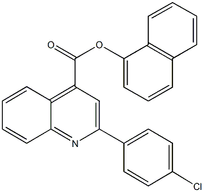 1-naphthyl 2-(4-chlorophenyl)-4-quinolinecarboxylate Struktur