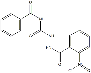 N-[(2-{2-nitrobenzoyl}hydrazino)carbothioyl]benzamide Struktur