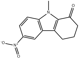 6-nitro-9-methyl-2,3,4,9-tetrahydro-1H-carbazol-1-one Struktur