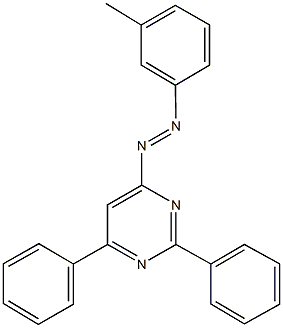 4-[(3-methylphenyl)diazenyl]-2,6-diphenylpyrimidine Struktur