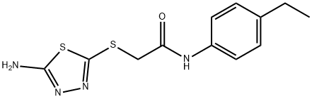 2-[(5-amino-1,3,4-thiadiazol-2-yl)sulfanyl]-N-(4-ethylphenyl)acetamide Struktur