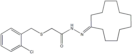 2-[(2-chlorobenzyl)sulfanyl]-N'-cyclododecylideneacetohydrazide Struktur