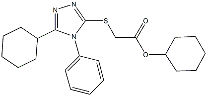 cyclohexyl [(5-cyclohexyl-4-phenyl-4H-1,2,4-triazol-3-yl)sulfanyl]acetate Struktur