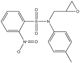 2-nitro-N-(4-methylphenyl)-N-(2-oxiranylmethyl)benzenesulfonamide Struktur