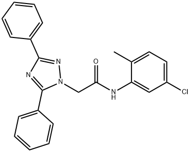 N-(5-chloro-2-methylphenyl)-2-(3,5-diphenyl-1H-1,2,4-triazol-1-yl)acetamide Struktur