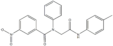 3-nitro-N-{2-[(4-methylphenyl)amino]-2-oxoethyl}-N-phenylbenzamide Struktur