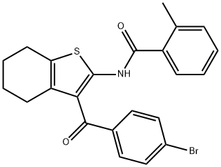 N-[3-(4-bromobenzoyl)-4,5,6,7-tetrahydro-1-benzothien-2-yl]-2-methylbenzamide Struktur