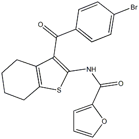 N-[3-(4-bromobenzoyl)-4,5,6,7-tetrahydro-1-benzothien-2-yl]-2-furamide Struktur