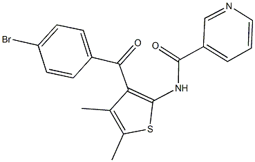 N-{3-[(4-bromophenyl)carbonyl]-4,5-dimethylthien-2-yl}pyridine-3-carboxamide Struktur