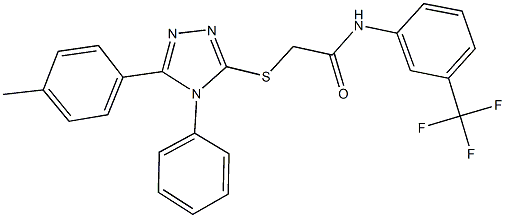 2-{[5-(4-methylphenyl)-4-phenyl-4H-1,2,4-triazol-3-yl]sulfanyl}-N-[3-(trifluoromethyl)phenyl]acetamide Struktur