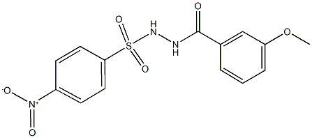 4-nitro-N'-(3-methoxybenzoyl)benzenesulfonohydrazide Struktur