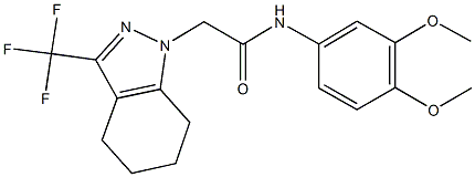 N-(3,4-dimethoxyphenyl)-2-[3-(trifluoromethyl)-4,5,6,7-tetrahydro-1H-indazol-1-yl]acetamide Struktur