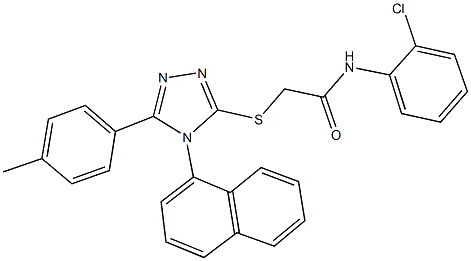 N-(2-chlorophenyl)-2-{[5-(4-methylphenyl)-4-(1-naphthyl)-4H-1,2,4-triazol-3-yl]sulfanyl}acetamide Struktur