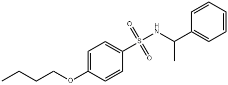 4-butoxy-N-(1-phenylethyl)benzenesulfonamide Struktur