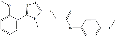 2-({4-methyl-5-[2-(methyloxy)phenyl]-4H-1,2,4-triazol-3-yl}sulfanyl)-N-[4-(methyloxy)phenyl]acetamide Struktur