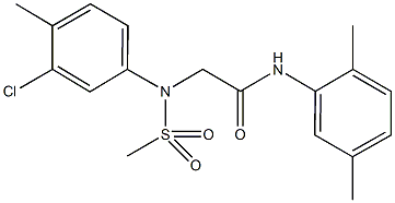 2-[3-chloro-4-methyl(methylsulfonyl)anilino]-N-(2,5-dimethylphenyl)acetamide Struktur