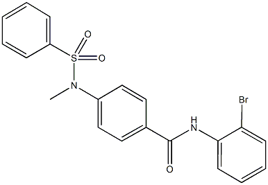 N-(2-bromophenyl)-4-[methyl(phenylsulfonyl)amino]benzamide Struktur