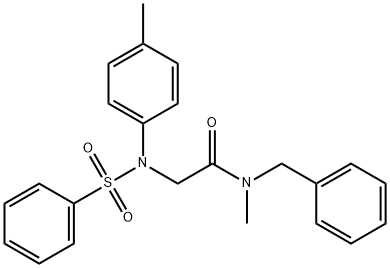 N-benzyl-N-methyl-2-{[(4-methylphenyl)sulfonyl]anilino}acetamide Struktur