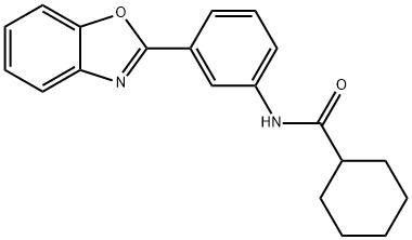 N-[3-(1,3-benzoxazol-2-yl)phenyl]cyclohexanecarboxamide Struktur