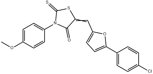 5-{[5-(4-chlorophenyl)-2-furyl]methylene}-3-(4-methoxyphenyl)-2-thioxo-1,3-thiazolidin-4-one Struktur