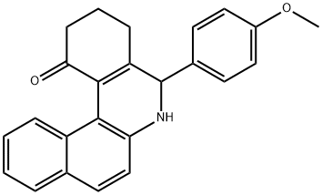 5-[4-(methyloxy)phenyl]-3,4,5,6-tetrahydrobenzo[a]phenanthridin-1(2H)-one Struktur