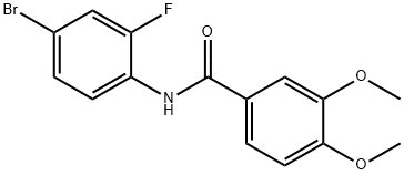 N-(4-bromo-2-fluorophenyl)-3,4-bis(methyloxy)benzamide Struktur