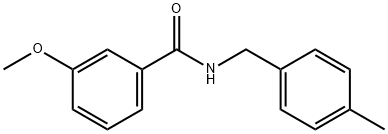 3-methoxy-N-(4-methylbenzyl)benzamide Struktur