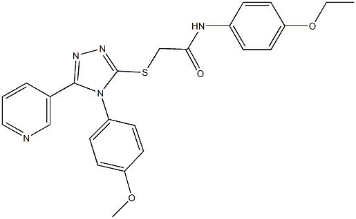 N-(4-ethoxyphenyl)-2-{[4-(4-methoxyphenyl)-5-(3-pyridinyl)-4H-1,2,4-triazol-3-yl]sulfanyl}acetamide Struktur