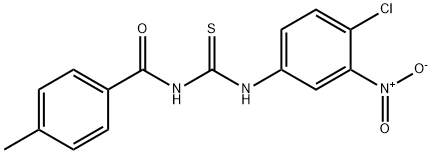 N-{4-chloro-3-nitrophenyl}-N'-(4-methylbenzoyl)thiourea Struktur