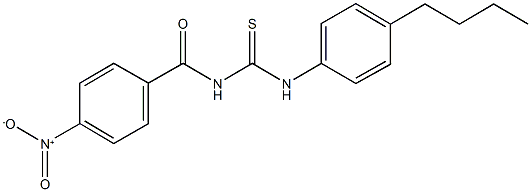 N-(4-butylphenyl)-N'-{4-nitrobenzoyl}thiourea Struktur