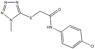 N-(4-chlorophenyl)-2-[(1-methyl-1H-tetraazol-5-yl)sulfanyl]acetamide Struktur