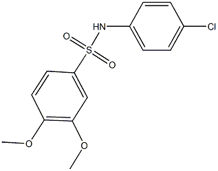 N-(4-chlorophenyl)-3,4-dimethoxybenzenesulfonamide Struktur