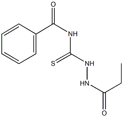 N-[(2-propionylhydrazino)carbothioyl]benzamide Struktur