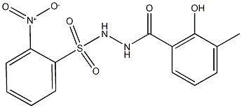 N'-(2-hydroxy-3-methylbenzoyl)-2-nitrobenzenesulfonohydrazide Struktur