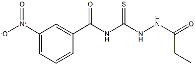 3-nitro-N-[(2-propionylhydrazino)carbothioyl]benzamide Struktur