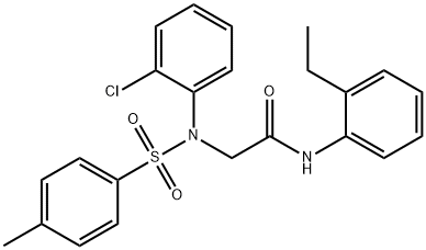 2-{2-chloro[(4-methylphenyl)sulfonyl]anilino}-N-(2-ethylphenyl)acetamide Struktur