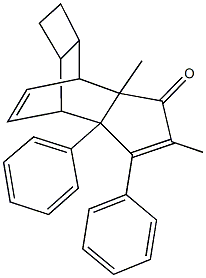 2,4-dimethyl-5,6-diphenyltetracyclo[5.4.2.0~2,6~.0~8,11~]trideca-4,12-dien-3-one Struktur