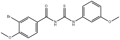 N-(3-bromo-4-methoxybenzoyl)-N'-(3-methoxyphenyl)thiourea Struktur