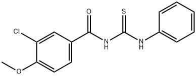 N-(3-chloro-4-methoxybenzoyl)-N'-phenylthiourea Struktur