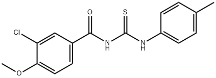 N-(3-chloro-4-methoxybenzoyl)-N'-(4-methylphenyl)thiourea Struktur