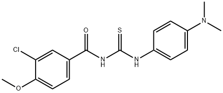 N-(3-chloro-4-methoxybenzoyl)-N'-[4-(dimethylamino)phenyl]thiourea Struktur