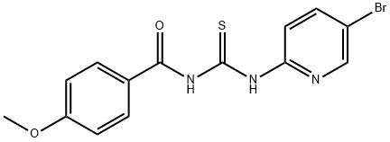 N-(5-bromo-2-pyridinyl)-N'-(4-methoxybenzoyl)thiourea Struktur